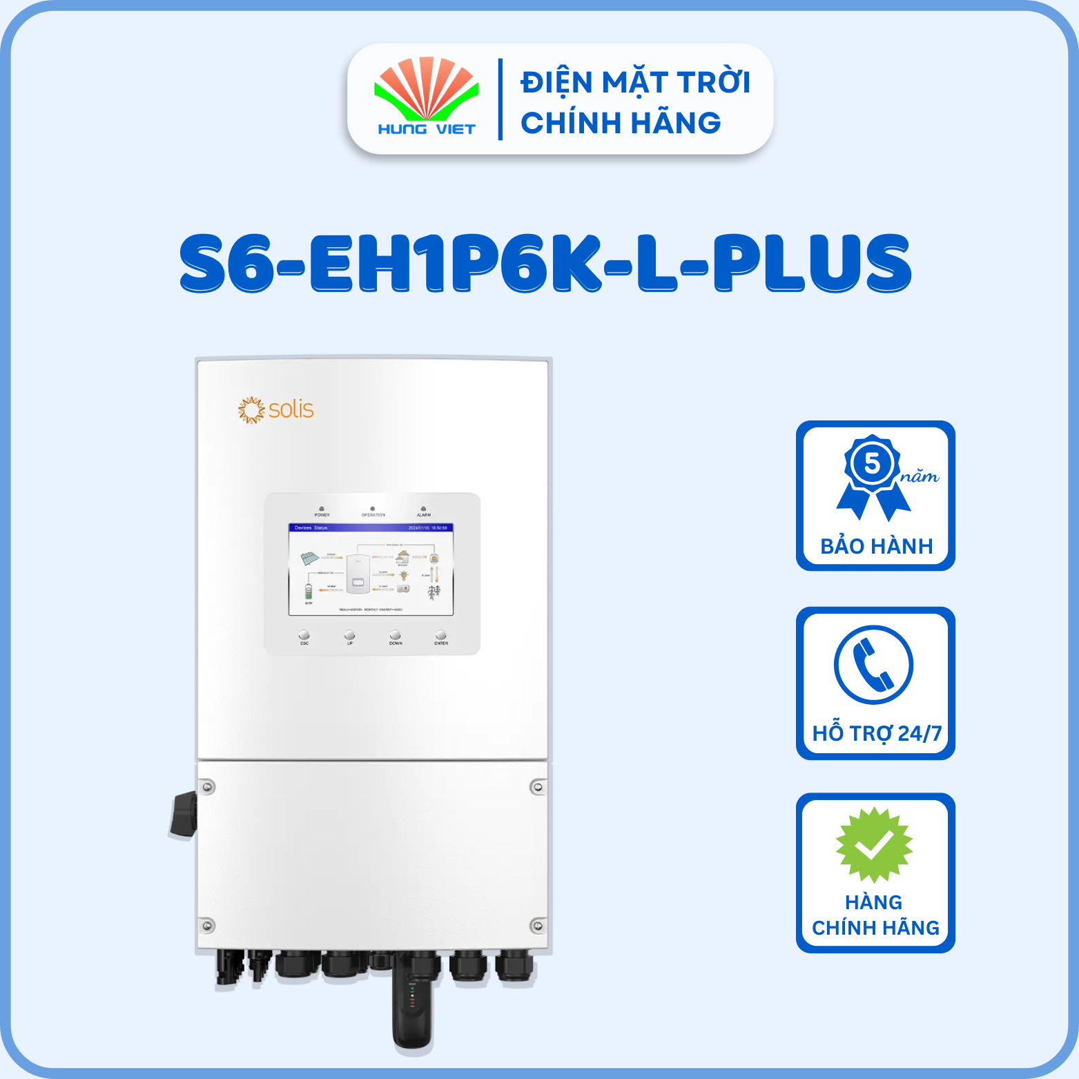 Inverter hybrid Solis S6-EH1P6K-L-PLUS0