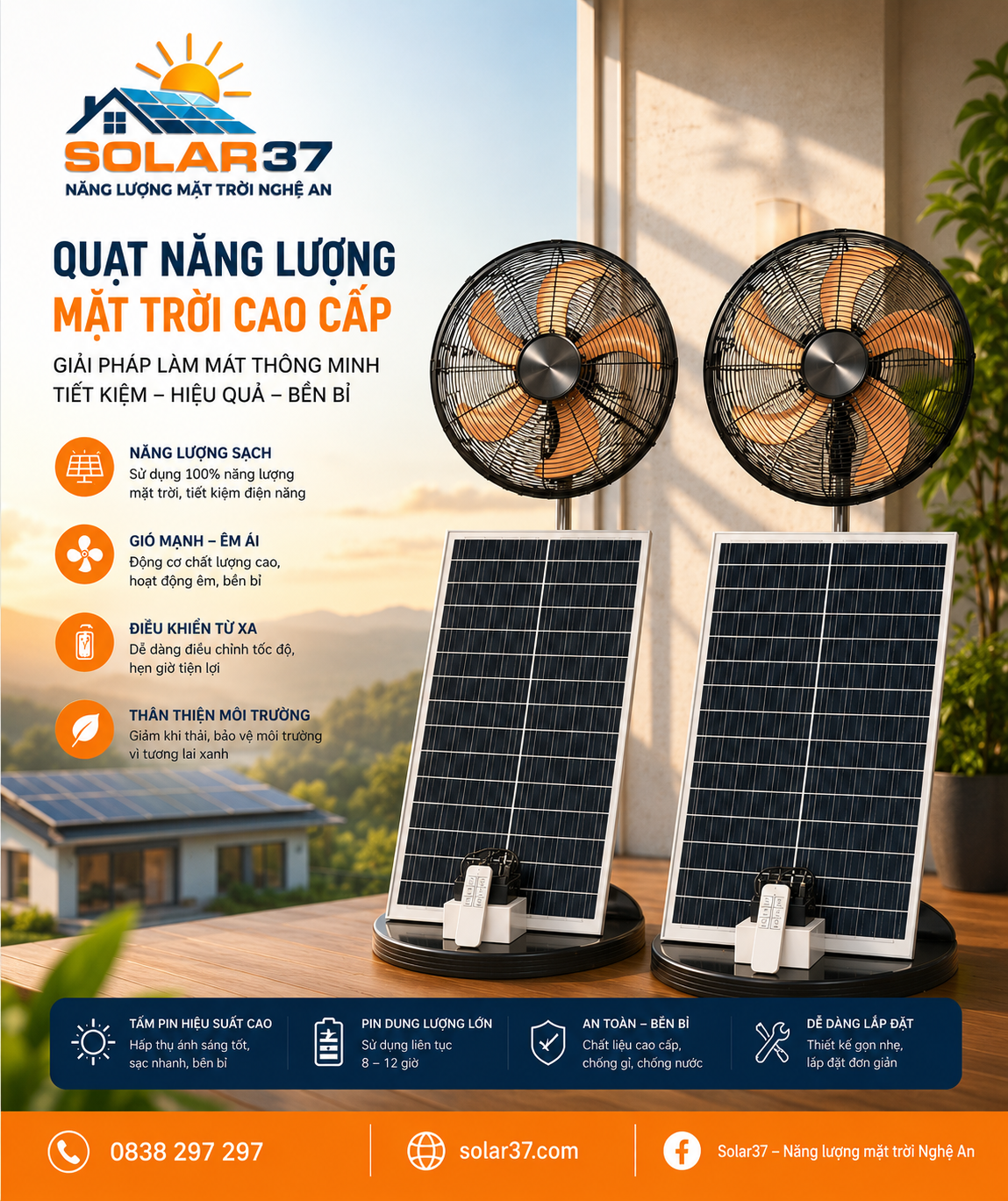 Quạt Cây Năng Lượng Mặt Trời